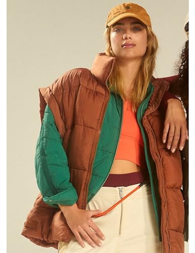 InterNos Womens Winter Puffer Vest Zip Up Stand Collar Sleeveless Padded Gilet Puffy Jacket4