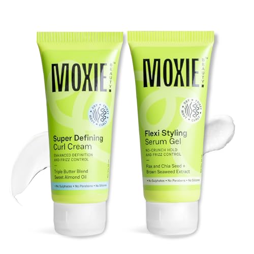 Moxie Beauty Curly Vibe Setter Travel Duo, Curl Cream & Serum Gel | 100ml