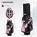 ULTIMATE 14-Way Golf Cart Bag, Golf Bag w/Molded Lock Top & Full Length Dividers, Portable Golf Club Bag w/11 Pockets, Cooler Bag, Padded Strap & Rain Hood for Men Women (Black+Pink)