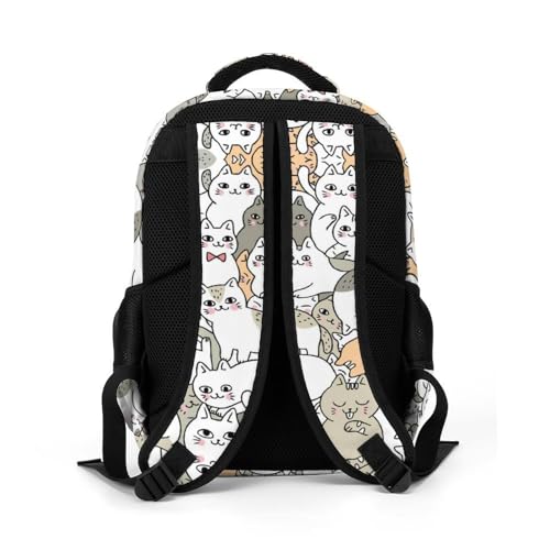 Sac à dos de randonnée avec poches multiples et imprimé chat pour optimiser vos voyages