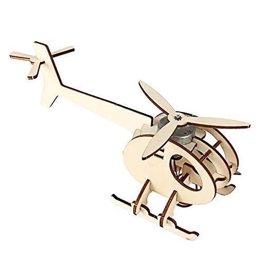 Watris Veiyi Flugzeug Spielzeug, bausatz Holz, Solar Spielzeug, Puzzle Spielzeuge, Manuelles Modell, 8x7x9cm, Geeignet für 12 Jahre oder älter