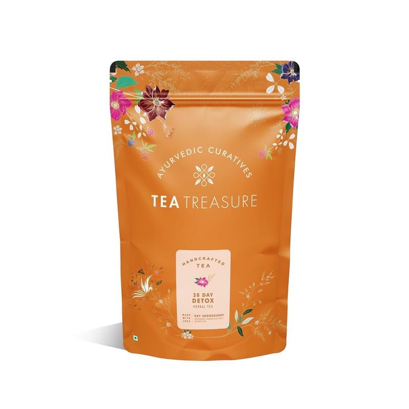Tea Treasure 28 Days Detox with Garcinia Combogia and Oolong Tea, Belly Fat & Skin Glow, Unflavoured, 100 g