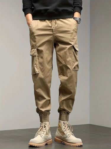 Image of TagasMen's Tapered Jogger Cargo Pant || Trousers Casual Pant || Cargo Pant || Jeans Pant || Track Pant for Man ||(MC-13)
