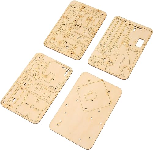 Image of REES52 DIY Wooden Kit 4 DOF Robot Manipulator Arm Mechanical Arm Clamp Claw Kit (Sg90 Servo and board)