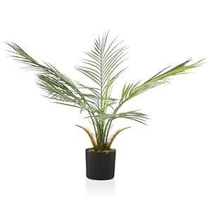 Warmiehomy Artificial Plants Outdoor in Pot 70cm Large Fake Palm Tree Faux Tropical Palm Plant Like Real for Home House Office Garden Bedroom Modern Decoration and Housewarming Gift