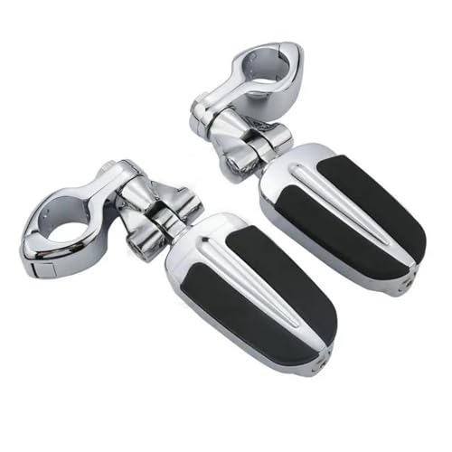 Support repose-pieds mâles chromés 32 mm 1 1/4 pouce pour pare-cylindre moto