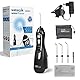 Waterpik Cordless Advanced Waterflosser kabellose Munddusche mit 4 Aufsätzen, Druckbereich von 3,1 bis 5,2 regulierbar über 3 Druckeinstellungen, mit Induktionsladesystem, Schwarz (WP-562EU) ,1er pack