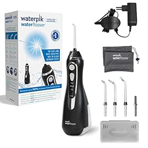 Waterpik WP-562 Cordless Advanced Monddouche, Zwart, 23.6 x 13.2 x 8.2 cm
