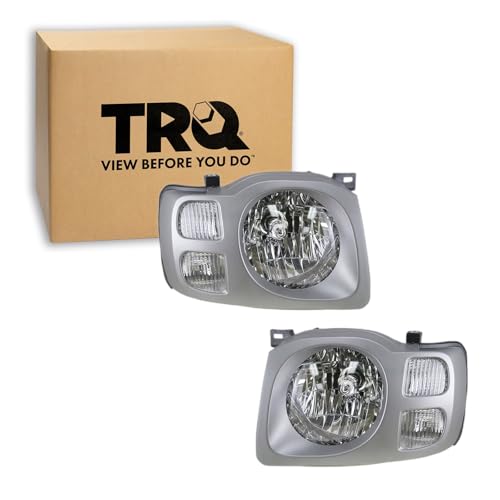 Image of TRQ Headlight Assembly Set NI2502148 NI2503148 | For 2002-2004 Nissan Xterra