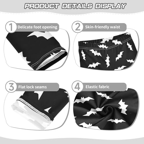 Toddler Girls Leggings Full Length Pants Cool Bat Active Leggings for Girls 6T3