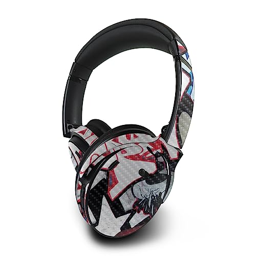Image of MightySkins Carbon Fiber Skin Compatible with Bose QuietComfort 45 Headphones Graffiti Mash Up | Protective, Durable Textured Carbon Fiber Finish | Easy to Apply