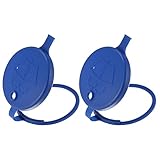 ACROPIX Windshield Washer Fluid Reservoir Bottle Tank Cap Fit for Ford Focus - Pack of 2 Blue