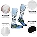 CMQHYF Knee High Socks, Fashion Print Do Not Forget Me Crew Socks for Athletic, Travel, Or As A Unique Fashion Accessory