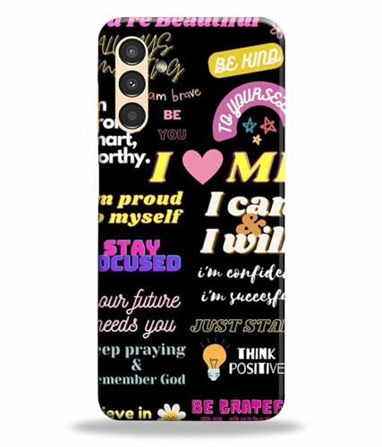 Image of Printed Hard Back Case Cover & Compatible for Samsung Galaxy M14 5G | Samsung M14 5G | Motivation Energy Quotes (Multicolor) - D1201