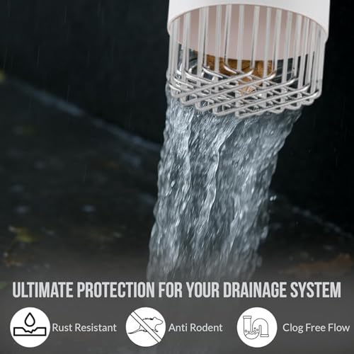 Image of Rust-Resistant Metal Wire Grid Drain Outlet Stopper with Anti-Rat Design, Flexible Universal Pipe Guard for 45-50mm Diameter, Prevents Clogs & Rodent Entry (Size: 45mm, Small Size)