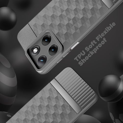 Image of Back Cover for Motorola Moto Edge 70 Fusion 5G Camera Protection 3D Hexa Cube Design Silicone Protective Bumper Back Case for Motorola Moto Edge 70 Fusion 5G - Grey