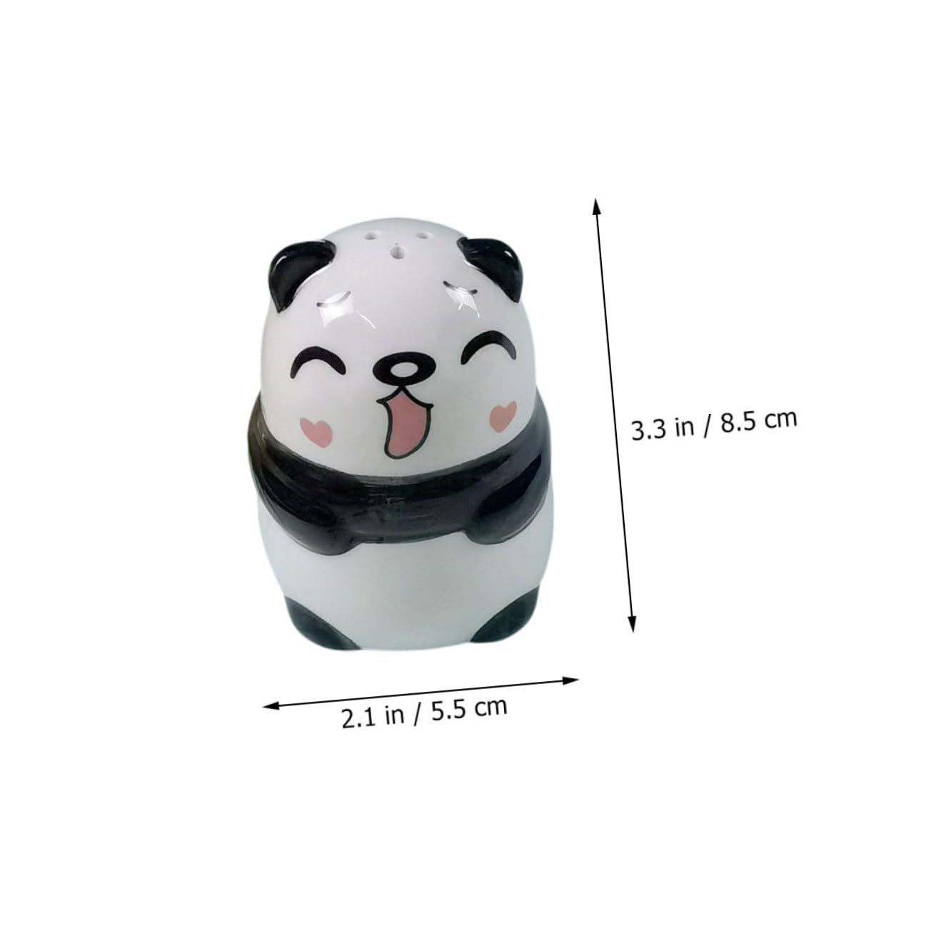 Cabilock 2Pcs Panda Pattern Ceramic Spice Jar Cute Condiment Containers for Salt Pepper and Seasonings Stylish Kitchen Decor with Sealing Lid for Home Use