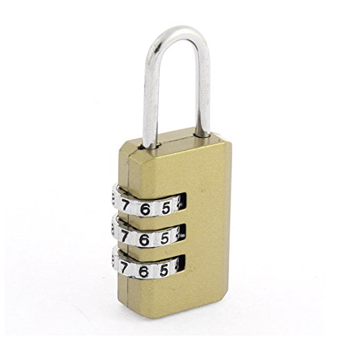 Image of Aexit Suitcase Luggage Padlocks & Hasps Resettable Combination 3 Dial Metal Combination Padlocks Password Padlock