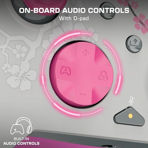 Image of Turtle Beach Rematch Advanced Wired Gaming Controller for Xbox & PC | Xbox Series X|S, Xbox One, PC, 2 Remappable Buttons, Hall-Effect Triggers, Audio Controls, Glows-in-the-Dark, Cherry Blossom