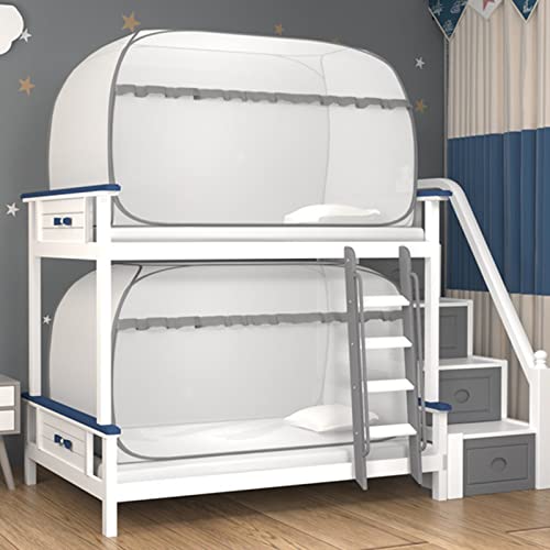 Moustiquaire lit superposé pliable avec fermeture éclair dust-proof