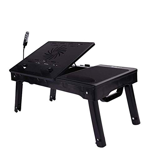 Preisvergleich Produktbild HXYL Faltbarer Laptop Schreibtisch Bett Schreibtisch, Frühstücksbett Tablett Buchhalter Sofa, Klappbett USB Kühltisch