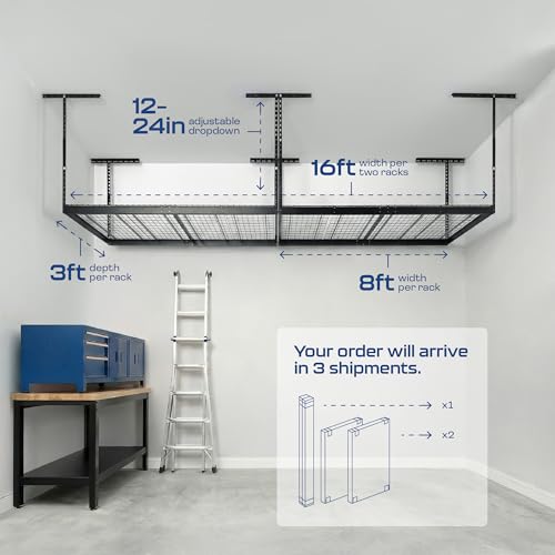 MonsterRax-2-Pack-3x8-Overhead-Garage-Storage-Rack-Gray-12-24-Height