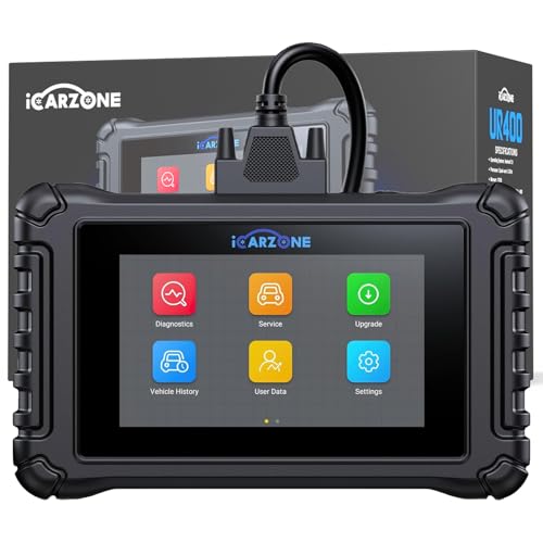 ICARZONE UR400 Valise Diagnostic Auto Multimarque pour Porsche/Benz/BMW/Audi/VW, OBD2 Diagnostic Français pour Tous Les Systèmes, 49 Fonctions pour...