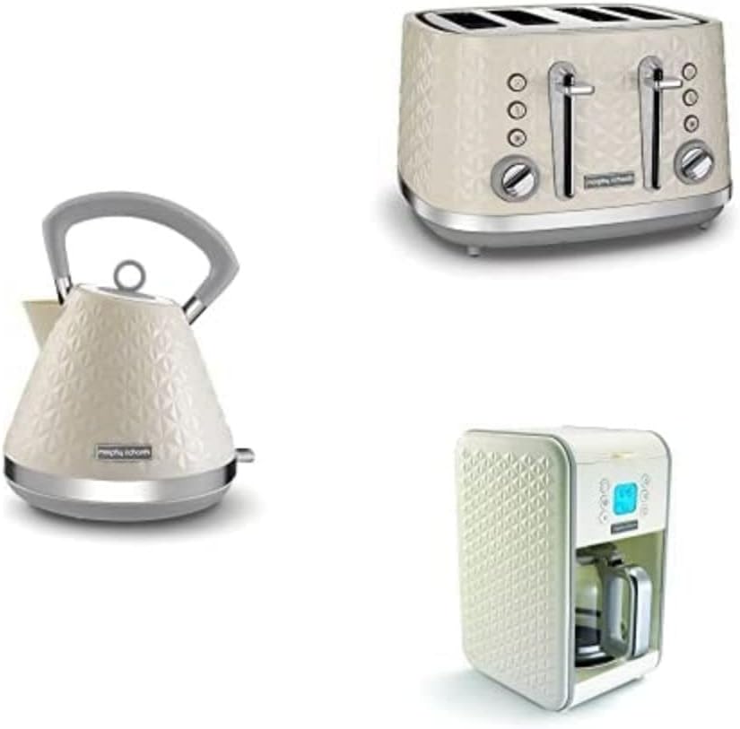 Morphy Richards Vector Pyramid Kettle, Vector 4 Slice Toaster & Pour