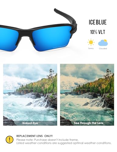 Image of BLAZERBUCK Anti Salt Replacement Lenses & Sock Kit for Oakley Flak 2.0 XL OO9188 Sunglasses