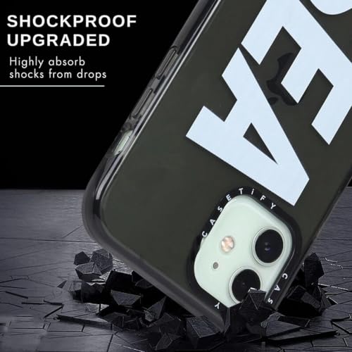Image of for iPhone 12 SEA Case Transparent, Grip Case Silicon Slim Fit Shock-Absorbing TPU Bumper & Anti-Yellowing Clear Protective Back Cover for iPhone 12 (Black,01)