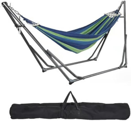 Suporte De Rede Rede Dupla Com Suporte, Capacidade Livremente Ajustável Suporte De Cadeira Suspensa Dobrável Portátil