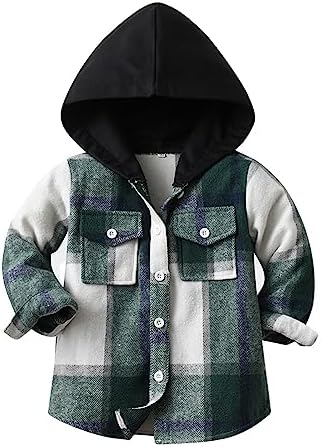Baby Boys Girls Clothes Kids Toddler Winter Plaid