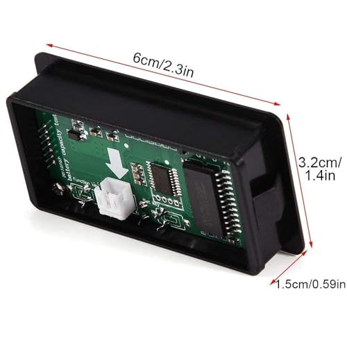 Image of 2Pack Golf Cart Battery Capacity Voltage DC 12V 24V 36V 48V 72V Battery Meter Tester Gauge Monitors Lithium ion Lead-Acid Batteries Indicator for Golf CART Yamaha Club CAR EZGO Motorcycle Most Car