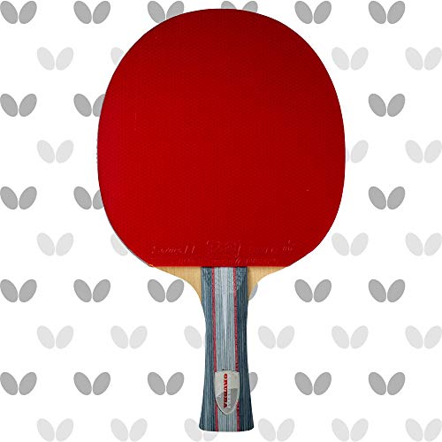 Butterfly Andrzej Grubba Blade & Sriver EL Rubber Shakehand Table Tennis Racket - Pro-Line Series - Controlled, Balanced Attack From Both Sides - Recommended For Advanced Level Players