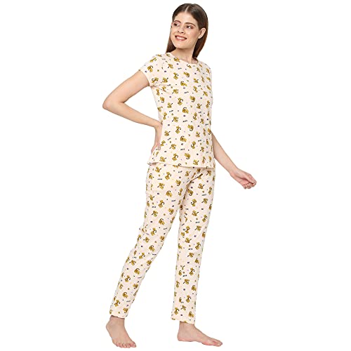 Image of Sweet Dreams Women's Cotton Printed Night Suit Set