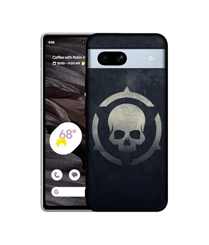 Image of Skull Pattern Print Design Premium 2D Printed Metal Back Case Cover for Google Pixel 7A 5G, Multicolor