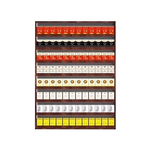 Présentoir à cigarettes mural en acrylique à plusieurs niveaux 80x7,5x60 cm