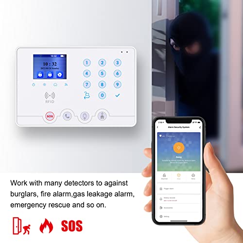 Wolf Guard 4G + WiFi Dual Netzwerk Smart Home Alarmanlage mit 1080p Wireless WiFi Kamera, Tuya Smartlife APP Fernbedienung, RFID (W4Q-KIT3) – Bild 6