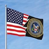 Durable Seal of the Office of the Director of National Intelligence And America Flag 4x6 Ft Heavy Duty Polyester Flags Large Outdoor Yard Home Vivid Color Decor Banner 4by6