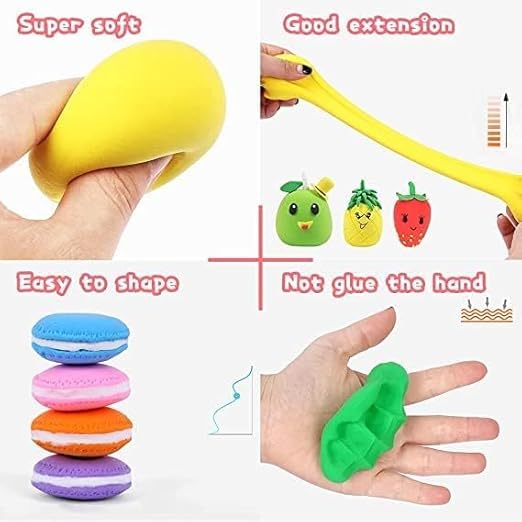 Image of Eclet 36 Pcs Colours Colors Air Dry Clay. Super Light DIY Clay for Model Air Dry Clay Fun Toy, Creative Art DIY Crafts, Gift for Kids (Clay Pack of 36 Pcs)