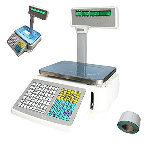 Báscula digital con impresora de etiquetas 33LB 15KG