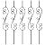 Myard Spindle Scroll 1/2 Inches Square Iron Stair Balusters, 44 Inches 5-Pack (Satin Black)