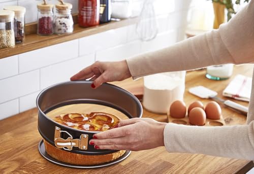 Lagostina Gustosa Tortiera Apribile con Cerniera in Acciaio Antiaderente per Forno, Nero, Diametro 28 cm - Immagine 3