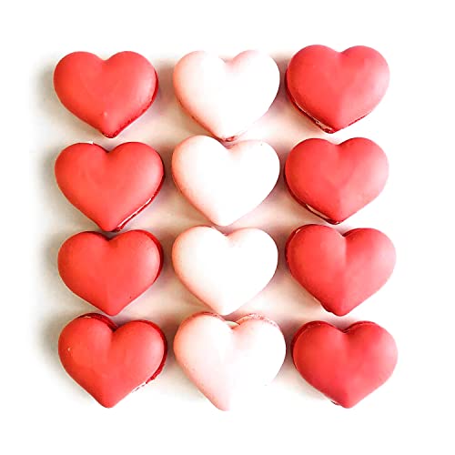 silikomart | MAC03 Moule en silicone pour MACARONS Monoportions en forme de coeur, antiadhésif, 21 Macarons, Lot de 1 Moule à gâteau, 300 x 400 mm, h 1.5...