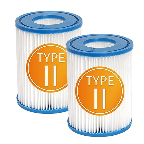 YanBan - Paquete de 2 Cartuchos de Filtro de Piscina Compatible con Best-Way 58094 tamaño II, Accesorios de Bomba de Filtro de Piscina Inflable de Repuesto, Filtro de Piscina de 4.1 'x 5.3'