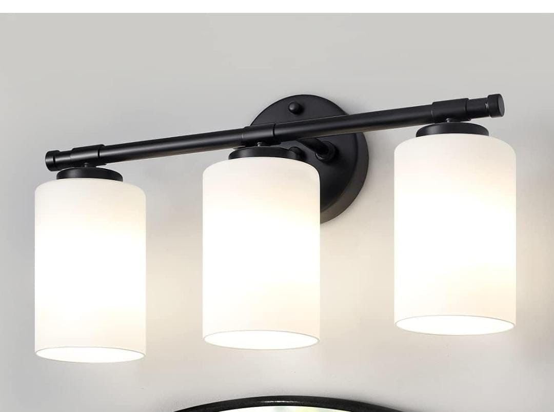 WHITERAY Black Wall Lamp PVC Shade - Modern Light Fixture for Bedroom, Living Room, Dining Room (Bulb Not Included, Pack of 1) (PVC Glass Shade)-image-37