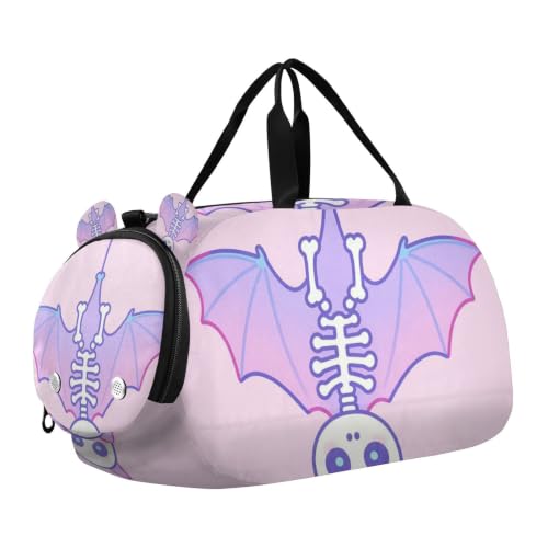 Bolsa de lona para gimnasio de gran capacidad Gothic Witchy y sección para calzado