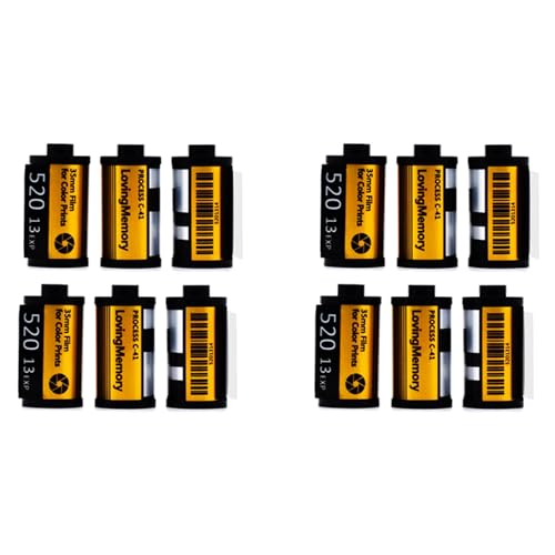 Baglaum 12Pack Sublimation Film Roll Keychain Customized Keychain with Picture Camera Memory Reel Gifts