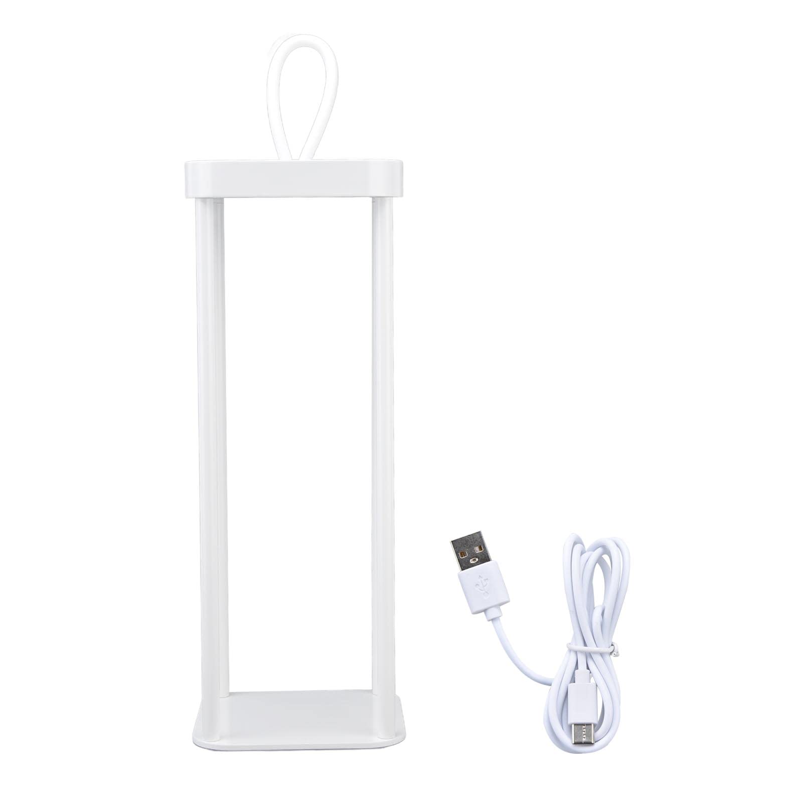 Tragbare Campinglaterne mit USB-C-Aufladung, 5000-mAh-Akku, IP54 Wasserdicht, 25 LEDs, 2-stufige Dimmung für Notbeleuchtung Im Innen- und Außenbereich (WHITE)