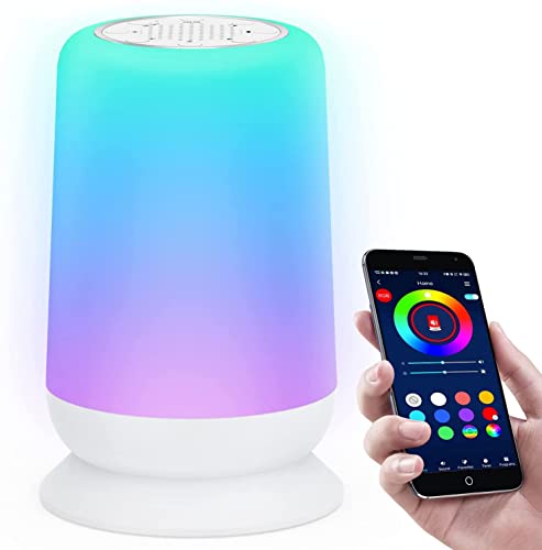 Image of LED Night Light for Bedside Dimmable Color Changing RGB Baby Night Light with Power Nursery Light for Toddler Sleep Aid and Breastfeeding